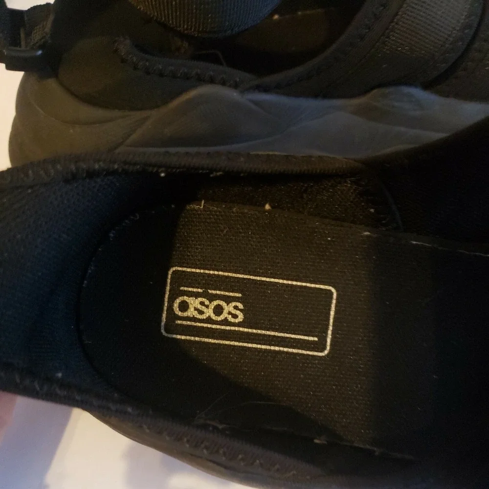 ASOS Shoes DESIGN Mens Black Ankle Strap Sandal Chunky SIZE‎ 8